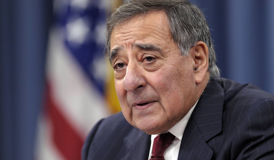 ** FILE ** In this Feb. 13, 2013, file photo, Defense Secretary Leon Panetta speaks during his last news conference as defense secretary at the Pentagon in Washington. (AP Photo/Susan Walsh, File)