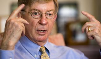 Columnist George Will, who quit the Republican Party when Mr. Trump won the presidential nomination, went so far as to urge conservatives to vote Democrat in this year&#39;s midterm elections to gut the party, which he said had become Mr. Trump&#39;s &quot;plaything.&quot; (Associated Press/File)