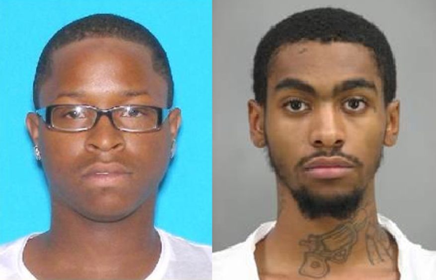 D.C. police are interested in speaking with 19-year-old Andrew Davon Allen (left) and 19-year-old Craig Wilson (right) in connection with a shooting early Monday that injured 13 people.