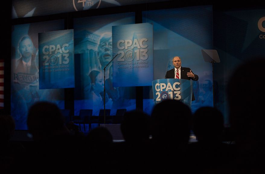 Rep. Steve Scalise (R-LA), Chairman, Republican Study Committee, speaks at this year&#x27;s Conservative Political Action Conference (C.P.A.C.) held at the Gaylord National Hotel, National Harbor, Md., Friday, March 15, 2013.(Andrew S. Geraci/The Washington Times)