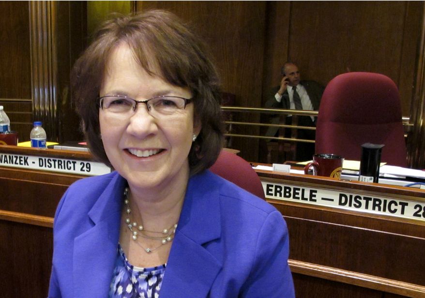 North Dakota Republican Sen. Margaret Sitte poses for a picture at the state Capitol in Bismarck on March 22, 2013. The Bismarck Republican is the primary sponsor of a bill that the North Dakota Legislature passed that would essentially ban abortion by defining human life as beginning at conception. The bill is one of a series North Dakota lawmakers have passed this year, chipping away at abortion rights. (Associated Press)