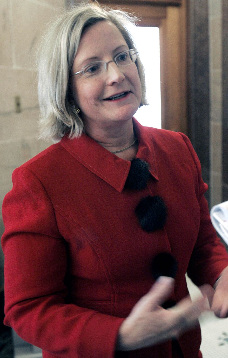 Mississippi state Rep. Jessica Upshaw, a Republican, is pictured at the Capitol in Jackson, Miss., in 2008. (AP Photo/Rogelio V. Solis)