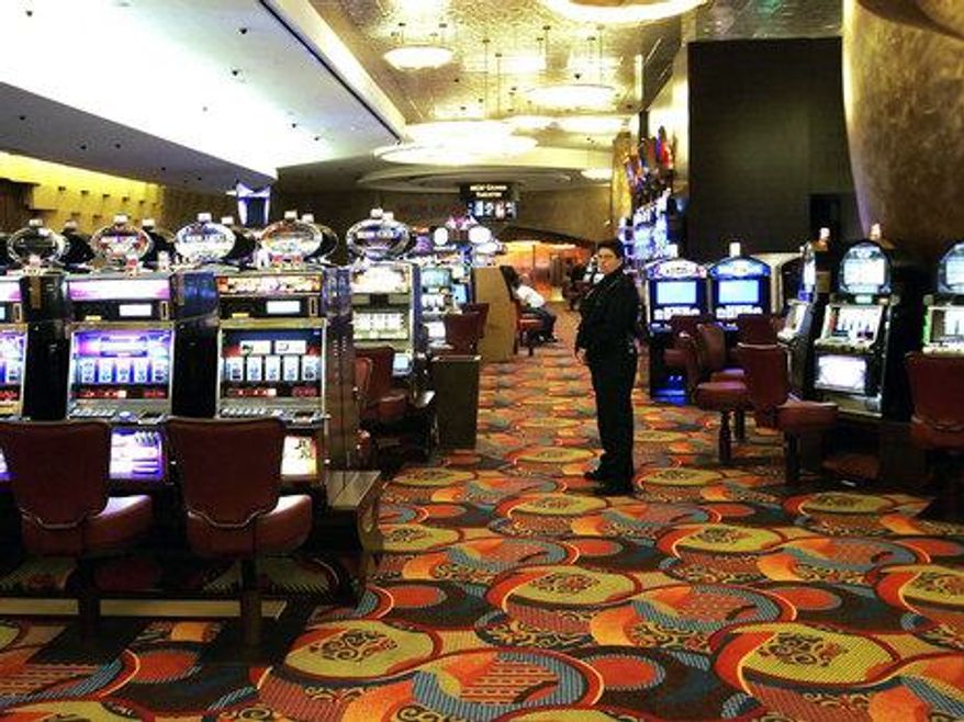 One of the slot machine rooms at the MGM Grand Hotel, which is part of the Foxwoods Resort Casino in in Mashantucket, Conn. (Associated Press)