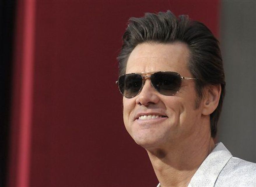 Actor Jim Carrey arrives at the world premiere of the feature film "The Incredible Burt Wonderstone" at the TCL Chinese Theatre in Los Angeles on March 11, 2013. (Dan Steinberg/Invision/Associated Press) **FILE**