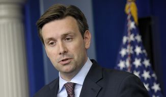 Deputy White House spokesman Josh Earnest speaks during the daily briefing at the White House in Washington on March 27, 2013. (Associated Press)