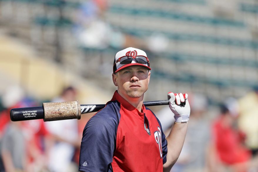 Players like Tyler Moore, who provides depth on the bench at multiple positions, give the team flexibility in building a roster. (Associated Press)