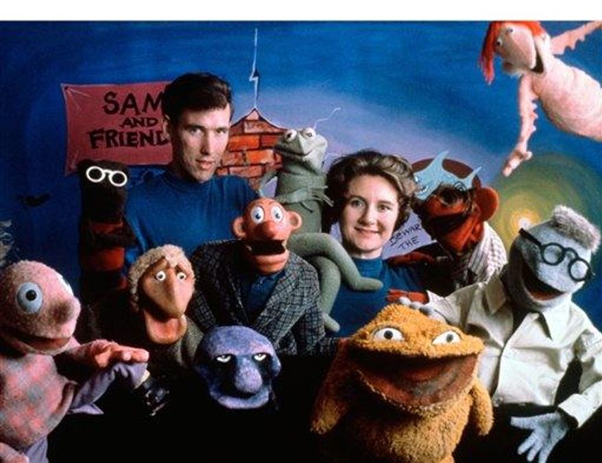 Jane Henson with Jim Henson and the cast of Sam and Friends, Washington, DC, c. 1960. Photo by Del Ankers. (c) The Jim Henson Company. All Rights Reserved. Copyright (c) Disney. All Rights Reserved. (PRNewsFoto/The Jim Henson Company)