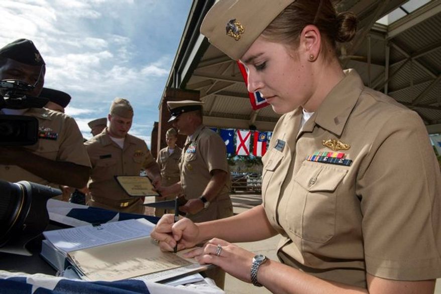 Navy Lt. j.g. Marquette Leveque, 25, found a "professional working environment" as one of the first female officers to train on guided- and ballistic-missile subs. (U.S. Navy photograph)