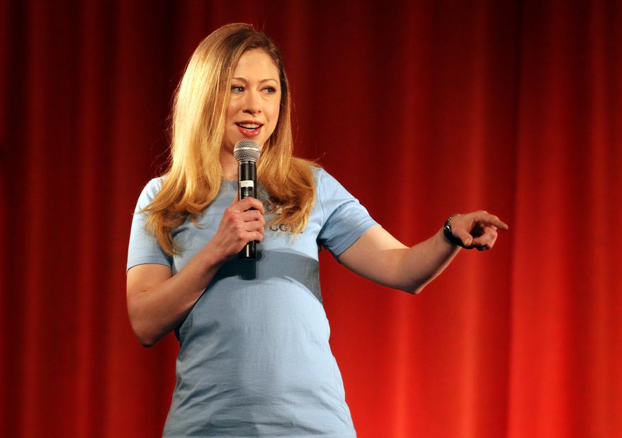 ** FILE ** Chelsea Clinton speaks at the third day of the Clinton Global Initiative University conference at Gateway STEM High School in St. Louis on April 7, 2013. (Associated Press/St. Louis Post-Dispatch, Christian Gooden)