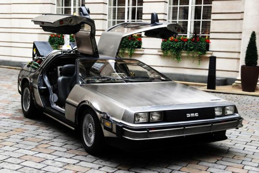 ** FILE **The original DeLorean car used in the movie 'Back to the Future.' (Associated Press)