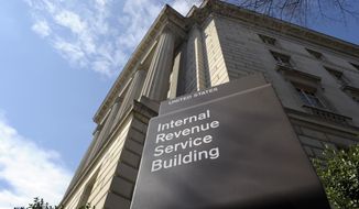 The exterior of the Internal Revenue Service building in Washington is seen here on March 22, 2013. (Associated Press) **FILE**