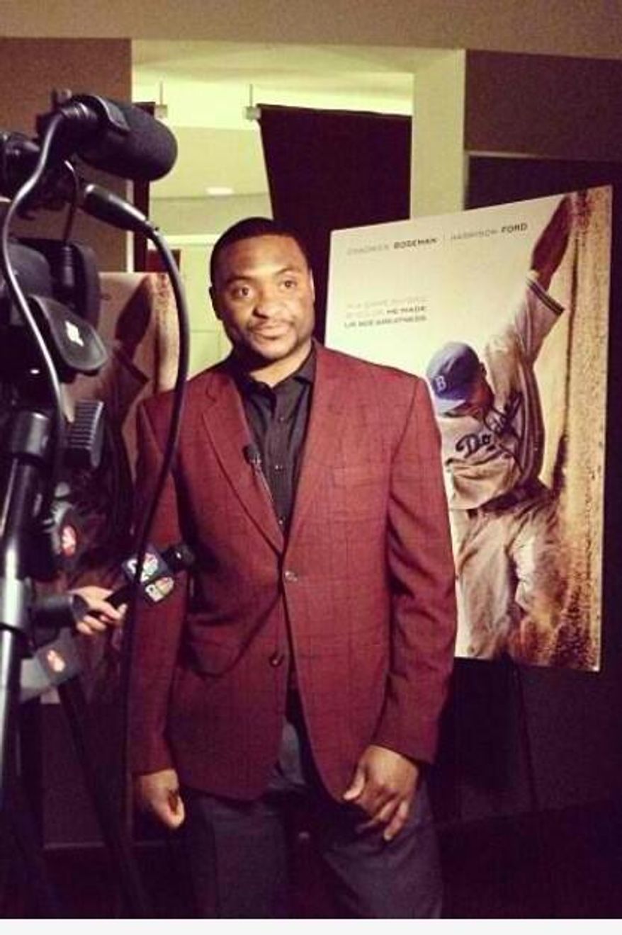 Joel Ward at a screening of '42' on Wednesday night. (Photo by Steven Oleksy)