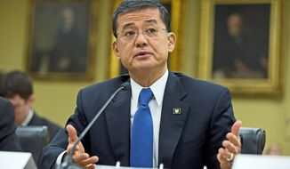 Veterans Affairs Secretary Eric K. Shinseki said that as a veteran himself, no one wants to see disability claim backlogs cleared more than he does. He told a House subcommittee on Thursday, April 18, 2013, that the agency is making progress. (Associated Press)