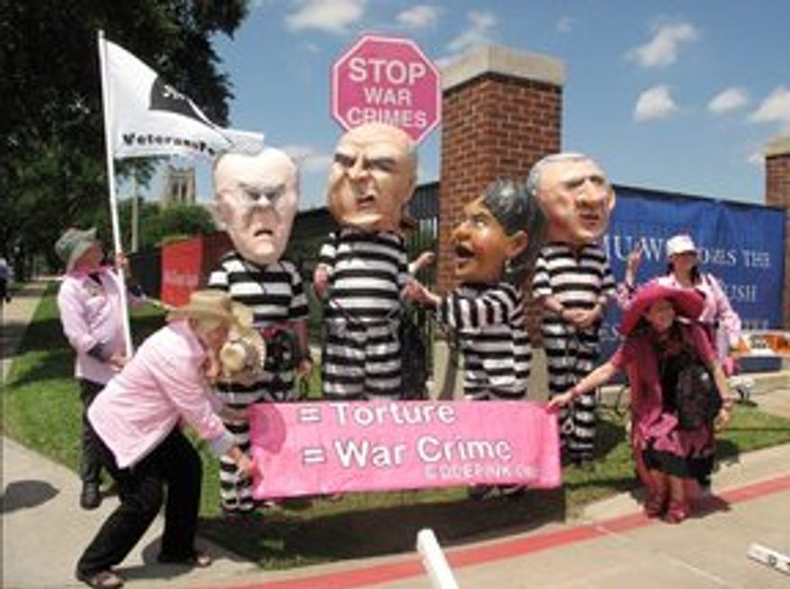 A coalition of activist groups, including Code Pink, fought in court for their right to protest the dedication of the George W. Bush Presidential Library on Thursday.