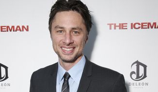 Actor-director Zach Braff attends the DeLeon Tequila special screening of &quot;The Iceman&quot; at the Arclight in Los Angeles on Monday, April 22, 2013. (AP Photo/Millennium, Todd Williamson)