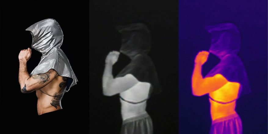British designer Adam Harvey is pushing a clothing line intended to thwart thermal surveillance from drones overhead. (ahprojects.com)