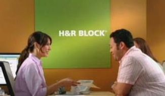 H &amp; R Block image from a recent ad campaign by the tax preparation company