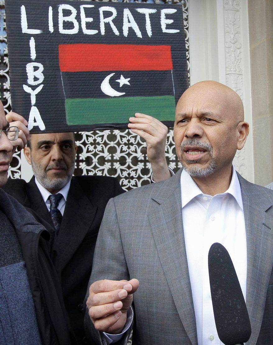 Ambassador Ali Suleiman Aujali's position could be in jeopardy for his ties to Moammar Gadhafi.
(associated press)