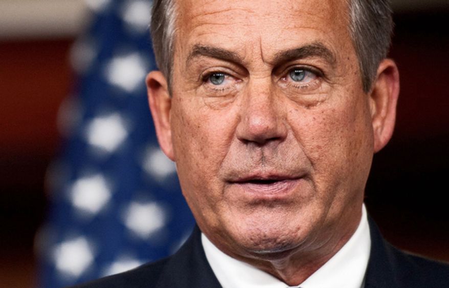 ** FILE ** House Speaker John A. Boehner, R-Ohio (Associated Press)