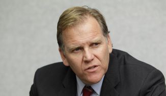 &quot;I don&#x27;t care if you&#x27;re a conservative, a liberal, a Democrat or a Republican, this should send a chill up your spine. This is something that we cannot let stand.&quot; —  Rep. Mike Rogers, Michigan Republican and chairman of the House Permanent Select Committee on Intelligence. (AP Photo/Carlos Osorio)
