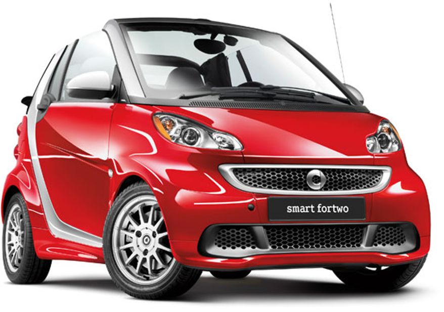 The nine-foot Mercedes "smart for two" car.