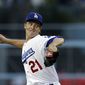 Dodgers pitcher Zack Greinke in a baseball game between the Los Angeles Dodgers and the Washington Nationals in Los Angeles Tuesday, May 14, 2013. (AP Photo/Reed Saxon)