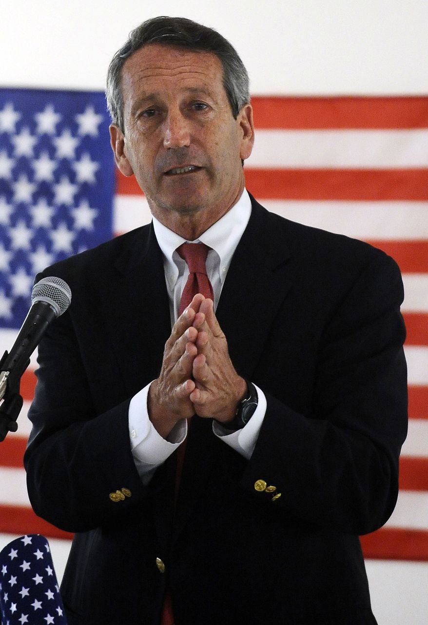 Former South Carolina Gov. Mark Sanford speaks during the NAACP 1st Congressional District political forum on Tuesday, April 30, 2013, in Goose Creek, S.C. (AP Photo/Rainier Ehrhardt)