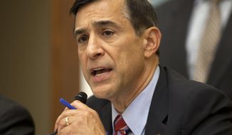 **FILE** House Oversight Committee Chairman Rep. Darrell Issa, California Republican, speaks on Capitol Hill in Washington on May 15, 2013. (Associated Press)