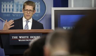 White House Press Secretary Jay Carney speaks during his daily news briefing at the White House in Washington on May, 20, 2013. (Associated Press)