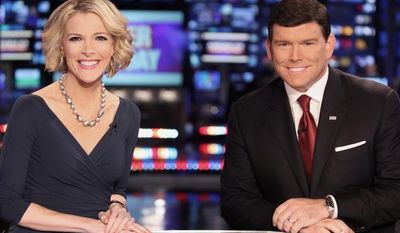 ** FILE ** Co-anchors Megyn Kelly and Bret Baier. (Fox News via Associated Press)