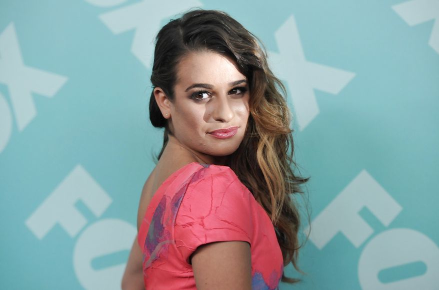 "Glee" star Lea Michele attends the Fox Network 2013 Upfront party at Wollman Rink in Central Park in New York on Monday, May 13, 2013. (Evan Agostini/Invision/AP)
