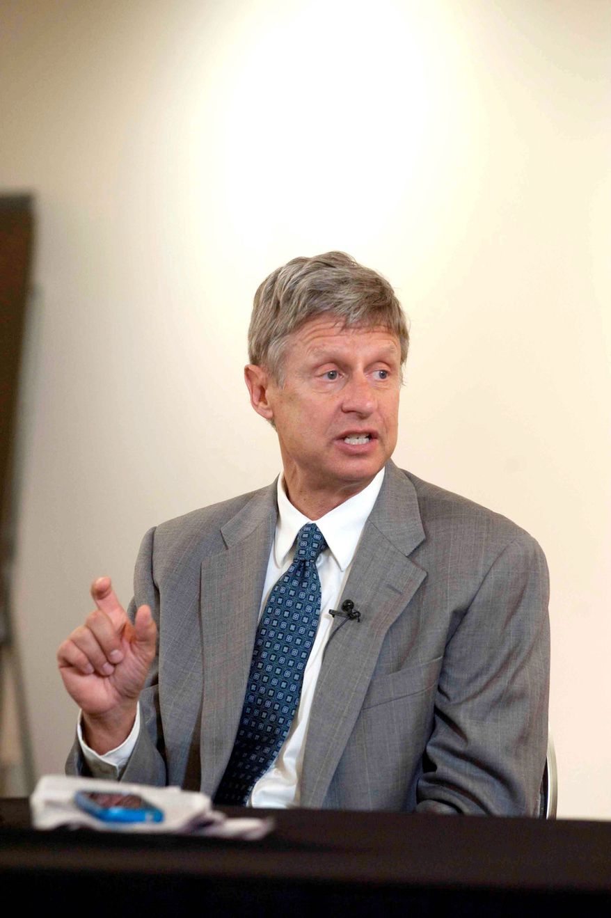 Former Libertarian presidential hopeful Gary Johnson has entered the gun rights arena in Colorado as chairman of Save Our Shotguns.
(The Washington Times)