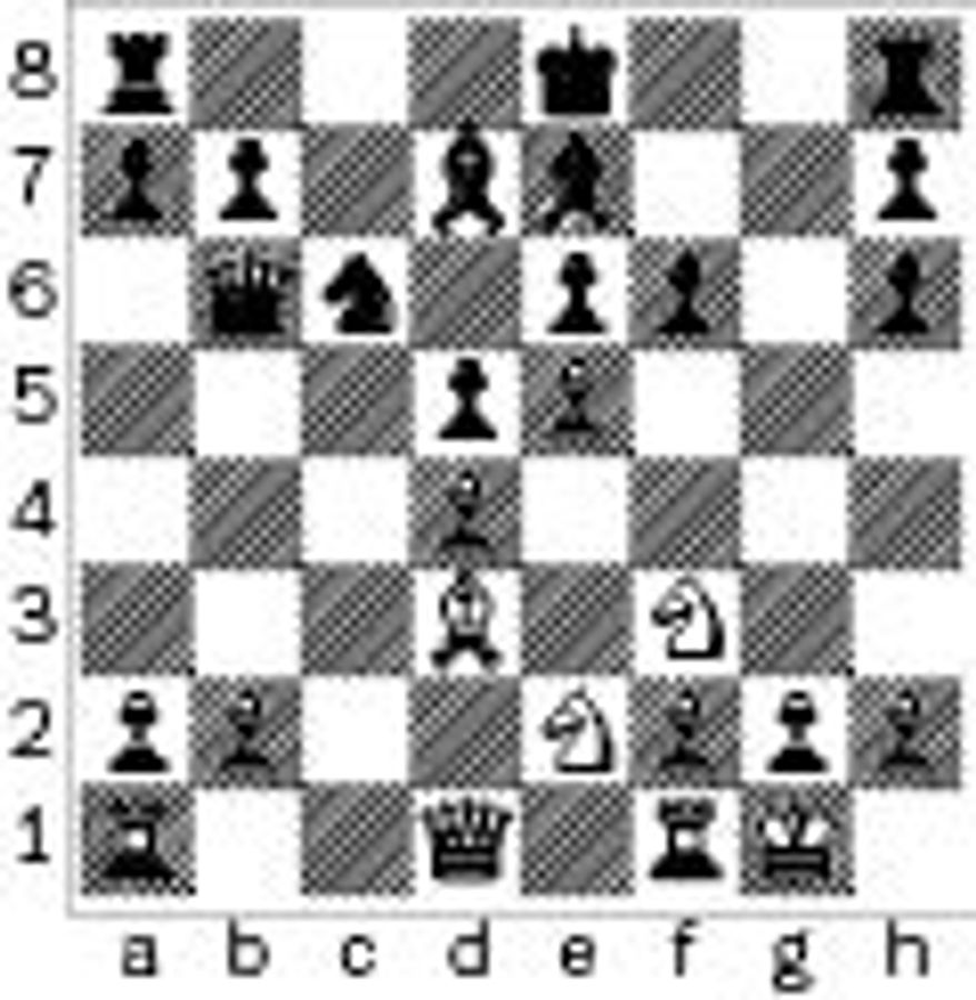 Kamsky-Nakamura after 11...Bd7.