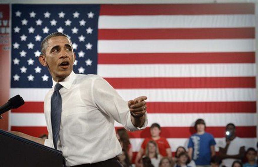 President Obama speaks to students at Mooresville Middle School Thursday, June 6, 2013 in Mooresville, N.C. (Associated Press)
