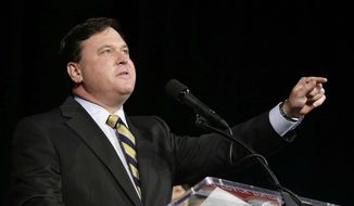 **FILE** Indiana Rep. Todd Rokita speaks at an Indiana Republican Party on Nov. 6, 2012, in Indianapolis. (Associated Press)