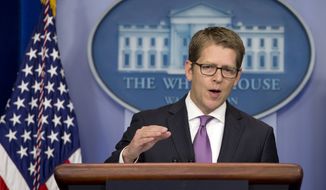 White House spokesman Jay Carney speaks during his daily news briefing at the White House on June 10, 2013. (Associated Press)