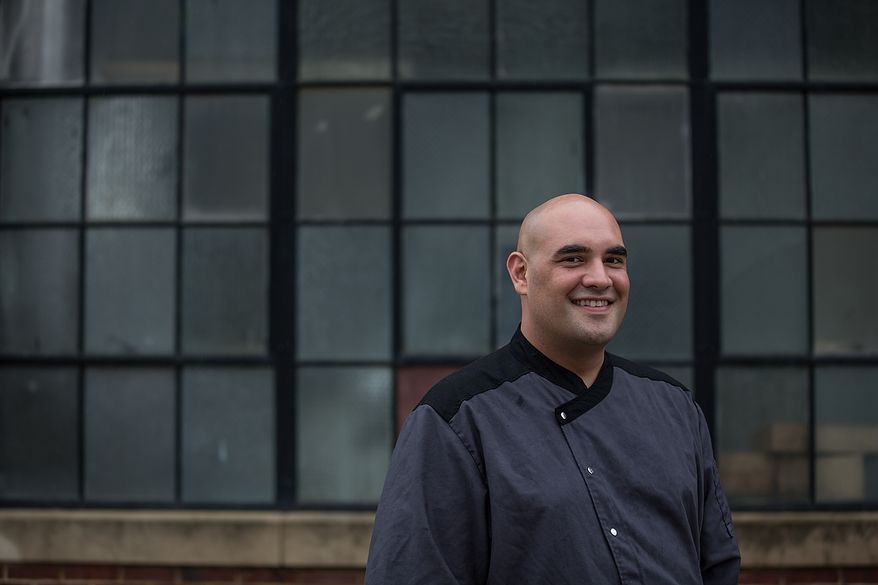 Faisal Sultani, Executive Chef & Owner of Clubhouse Cuisine, poses for a photograph outside of Nationals Ball Park in Washington, DC., Friday June 7, 2013. (Andrew S Geraci/The Washington Times)