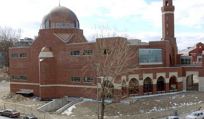The Islamic Society of Boston Cultural Center is shown here when it was under construction in 2006. (Associated Press)
