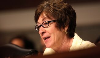 Sen. Susan M. Collins, Maine Republican, said employers should be allowed to calculate full-time employees based on a 40-hour workweek instead of 30 hours under the new health law. &quot;This is not a hypothetical concern,&quot; Ms. Collins said. (Associated Press)