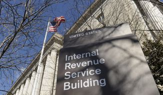 **FILE** The exterior of the Internal Revenue Service building in Washington is seen on March 22, 2013. (Associated Press)