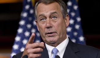 ** FILE ** House Speaker John A. Boehner, Ohio Republican. (Associated Press)