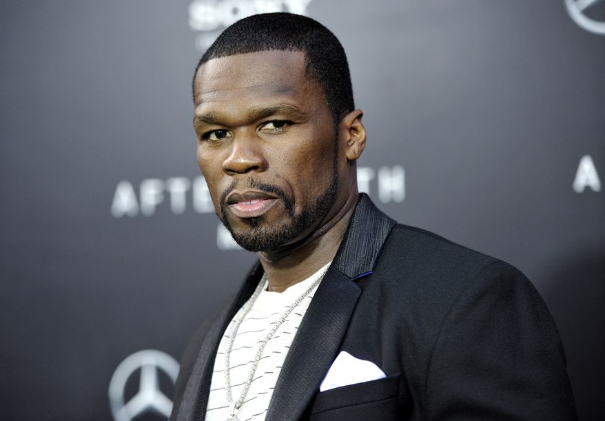 **FILE** Rapper Curtis "50 Cent" Jackson attends the "After Earth" premiere at the Ziegfeld Theatre in New York on May 29, 2013. (Evan Agostini/Invision/Associated Press)