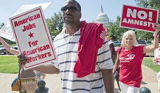 The &quot;March for Jobs&quot; rally sponsored by the Black American Leadership Alliance on Monday was the first broad, organized rally in the nation&#39;s capital on the issue since House Republicans held a strategy session last week on immigration reform. (Associated Press)
