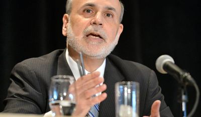 Federal Reserve Chairman Ben S. Bernanke speaks at the National Bureau of Economic Research on Wednesday, July 10, 2013, in Cambridge, Mass. (Associated Press)