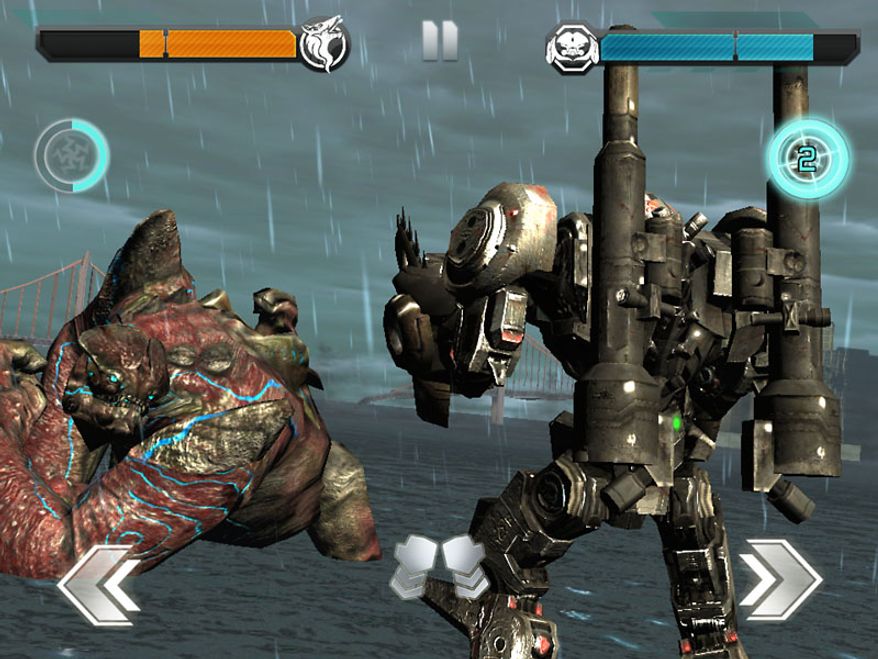 It's mech versus massive beast in in the iPad game Pacific Rim based on the film.