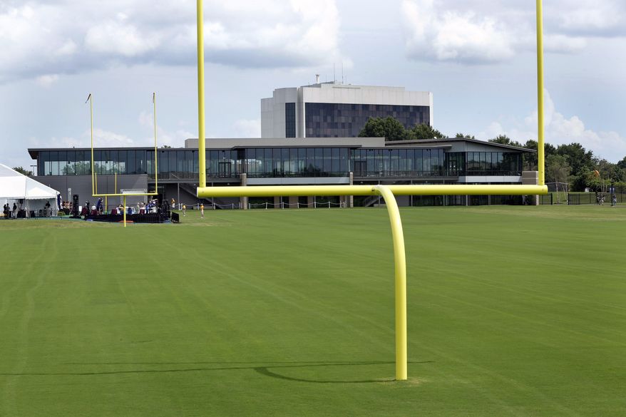 The Washington Redskins NFL football team's new Bon Secours Washington Redskins Training Center had its grand opening Monday, July 8, 2013 in Richmond, Va. (AP Photo/Richmond Times-Dispatch, P. Kevin Morley)