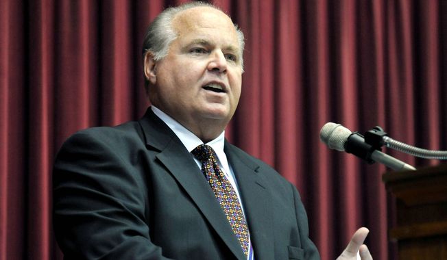 Columnist Rusty Humphries says when Rush Limbaugh and the other big nationwide conservative talk shows arrived, other forms of conservative media grew with them. (Associated Press)
