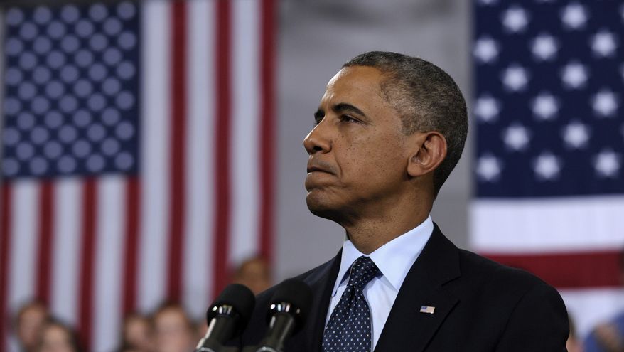 President Barack Obama speaks about the economy, Wednesday, July 24, 2013, at Knox College in Galesburg, Ill. Seeking to focus public attention on the problem he was sent to the White House to solve, Obama is making a renewed push for policies to expand the middle class, helping people he says are still treading water years after the financial meltdown. (AP Photo/Susan Walsh)