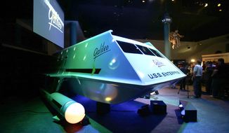 The restored space shuttle Galileo from the 1960&#39;s television show Star Trek is unveiled at Space Center Houston Wednesday, July 31, 2013, in Houston. (AP Photo/Pat Sullivan)