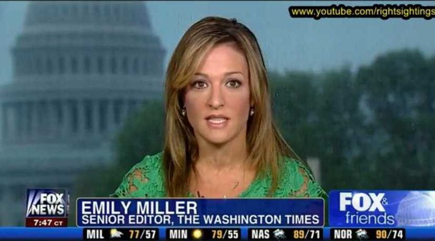 Emily Miller on Fox News. Aug. 3, 2013.